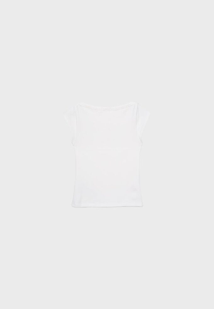 T-shirt basique à col bateau