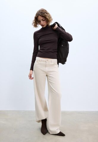 T-shirt basique à col montant