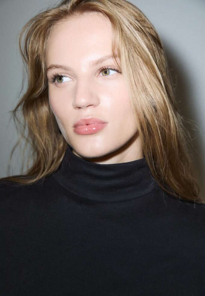 T-shirt basique à col montant