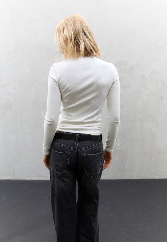 T-shirt basique à col montant