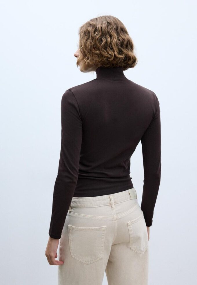 T-shirt basique à col montant