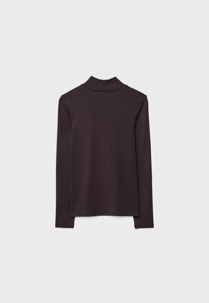 T-shirt basique à col montant