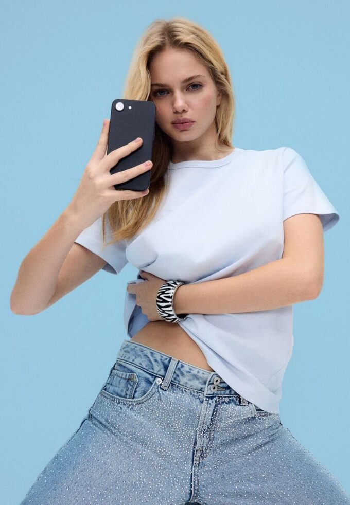 T-shirt basique coupe classique au toucher doux