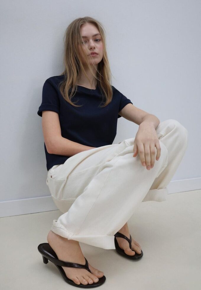 T-shirt basique coupe classique épais