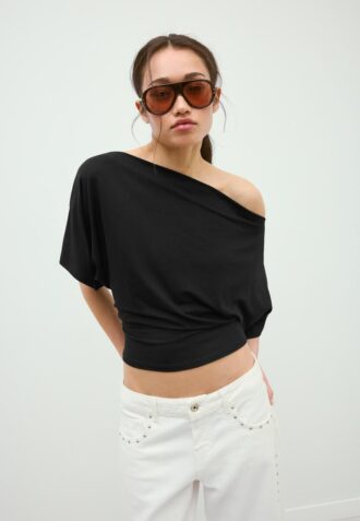 T-shirt basique à manches chauve-souris