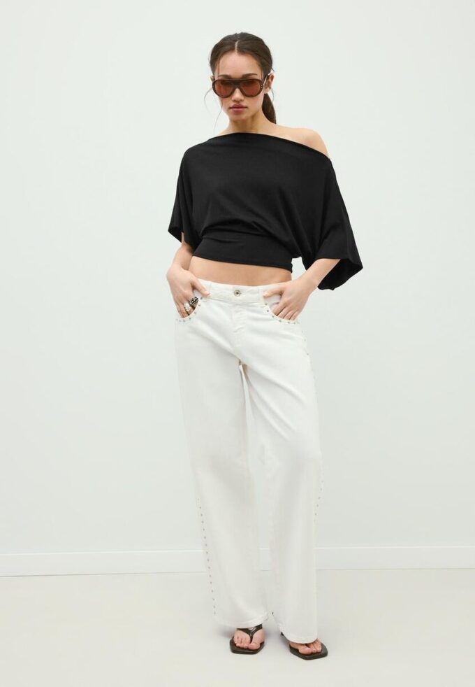 T-shirt basique à manches chauve-souris