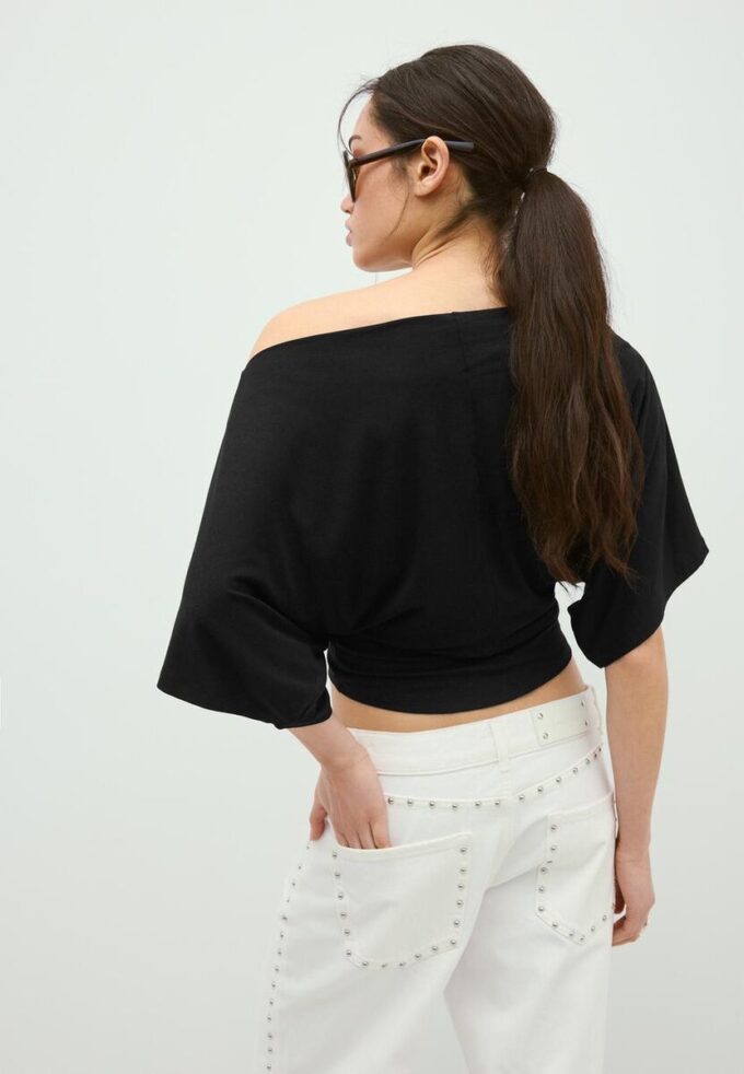 T-shirt basique à manches chauve-souris