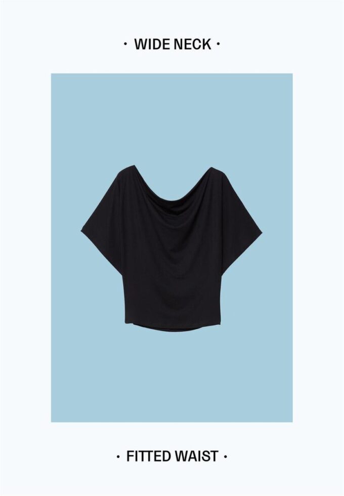 T-shirt basique à manches chauve-souris