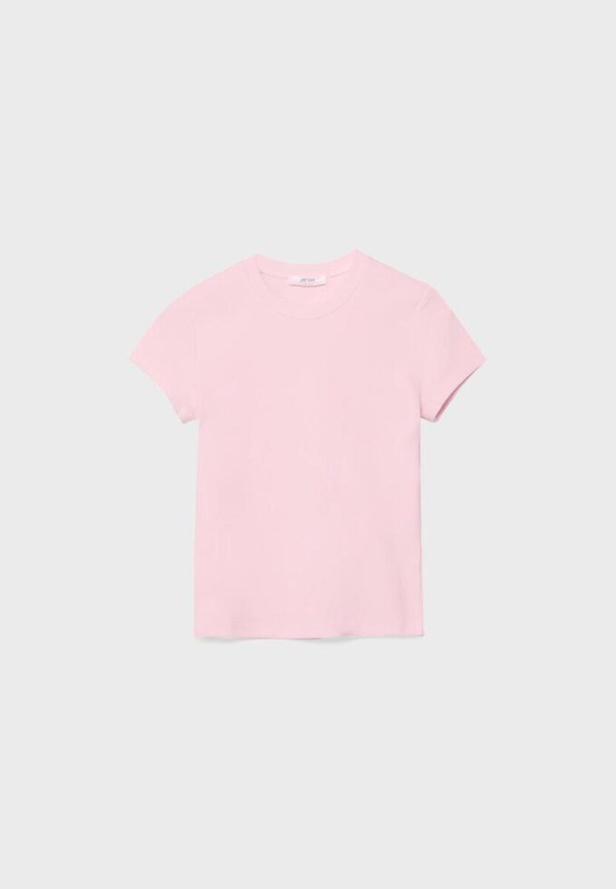 T-shirt basique à manches courtes et col rond