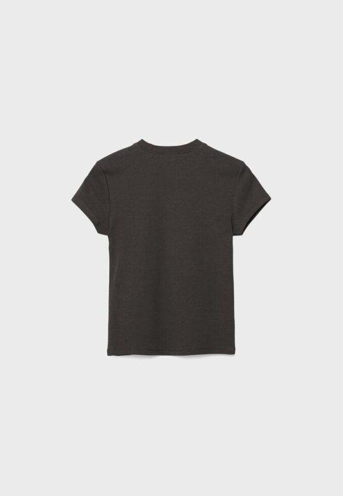 T-shirt basique à manches courtes et col rond