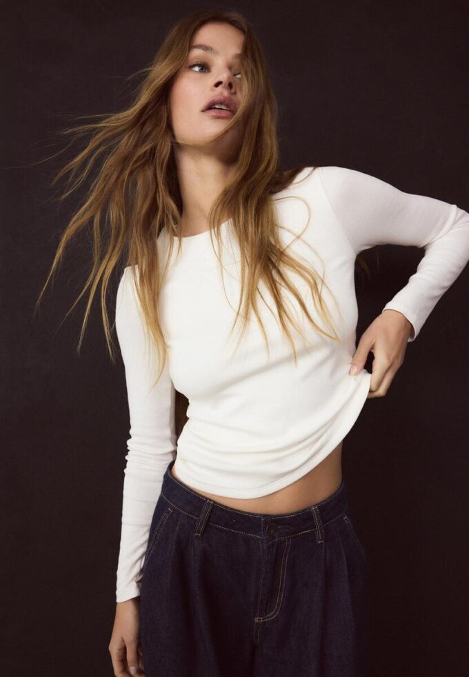 T-shirt basique à manches longues