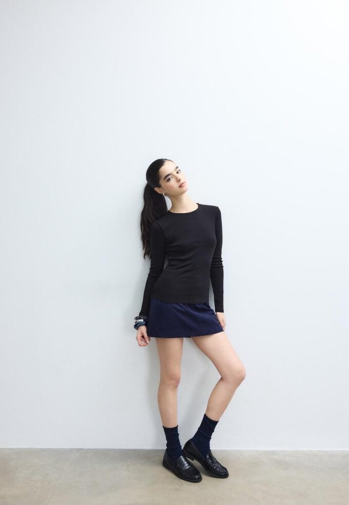 T-shirt basique à manches longues