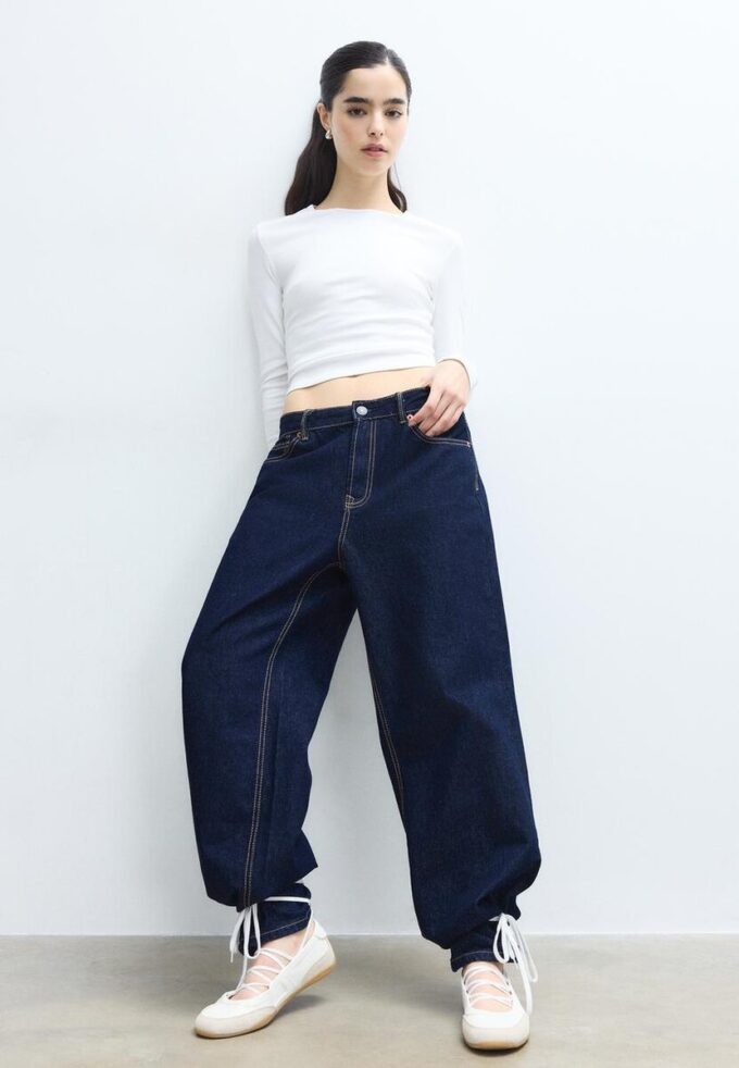 T-shirt basique à manches longues en coton T-shirt basique à manches longues en coton