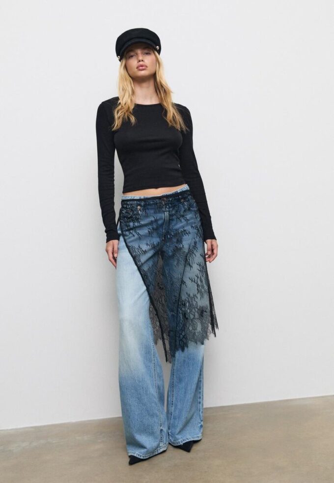 T-shirt basique à manches longues en coton T-shirt basique à manches longues en coton