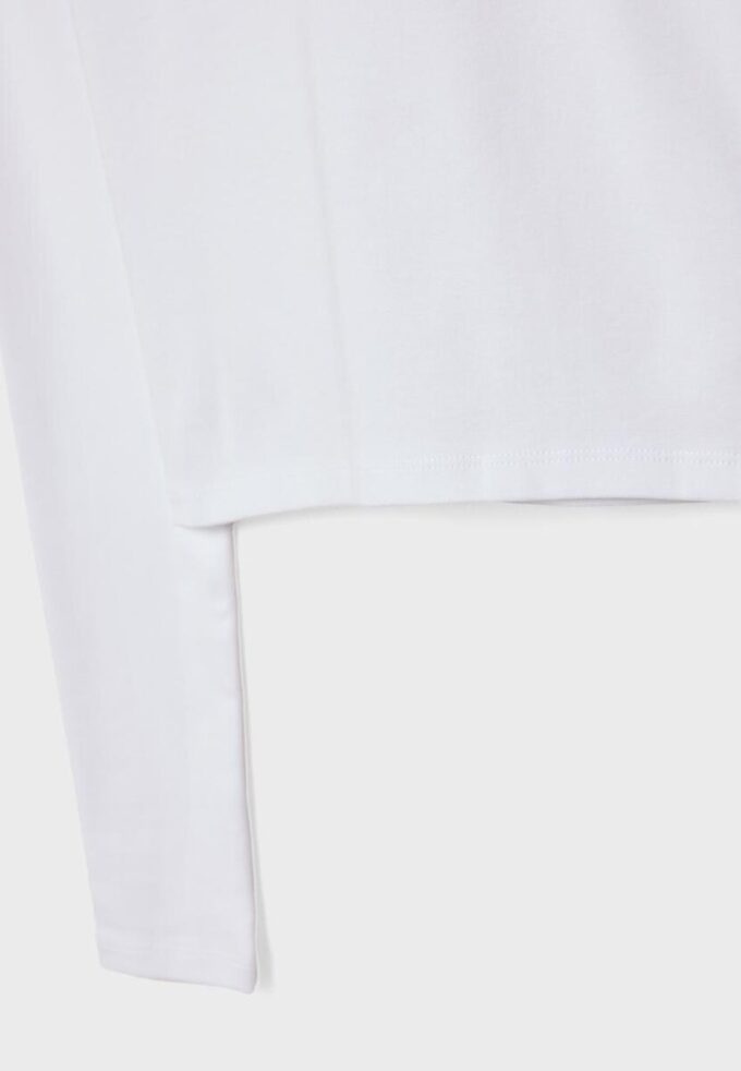 T-shirt basique à manches longues en coton T-shirt basique à manches longues en coton