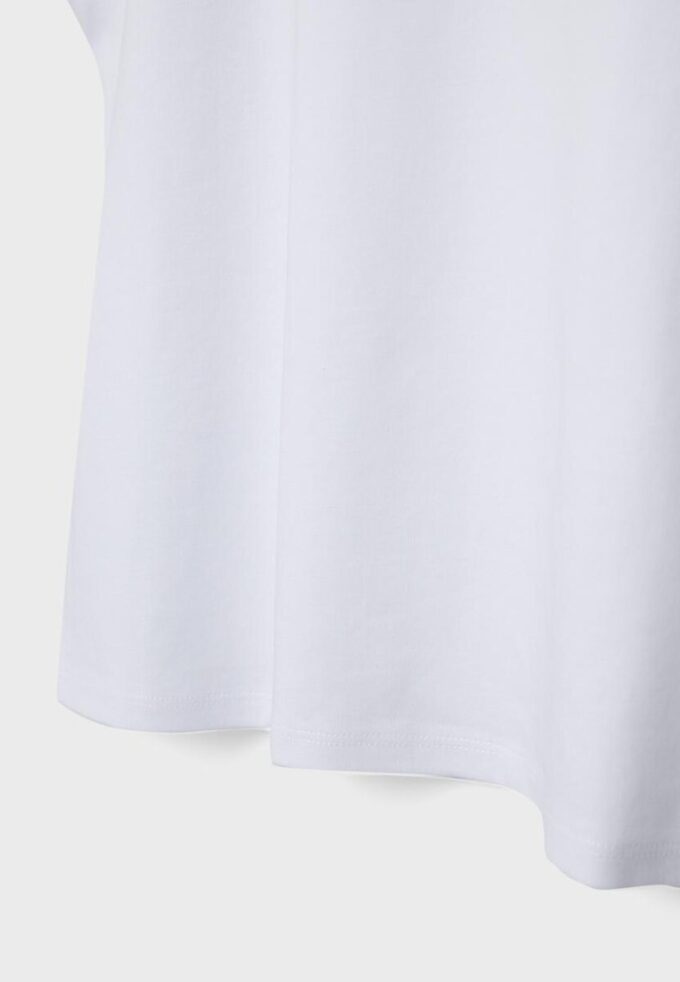 T-shirt basique à épaules rembourrées