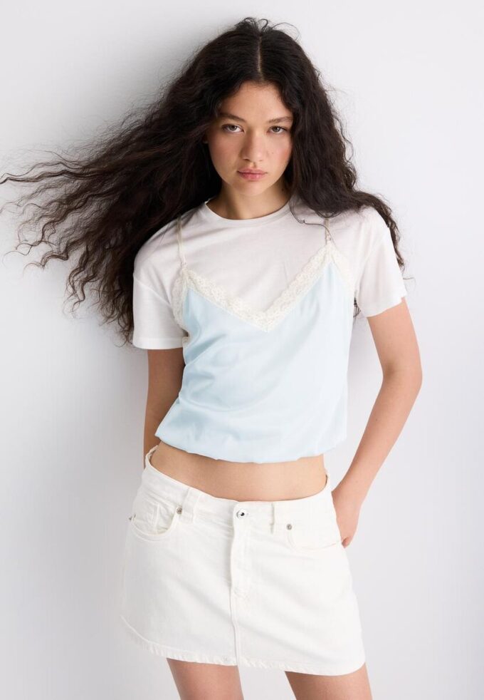 T-shirt caraco double épaisseur