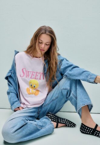 T-shirt à col rond et manches courtes Sweety