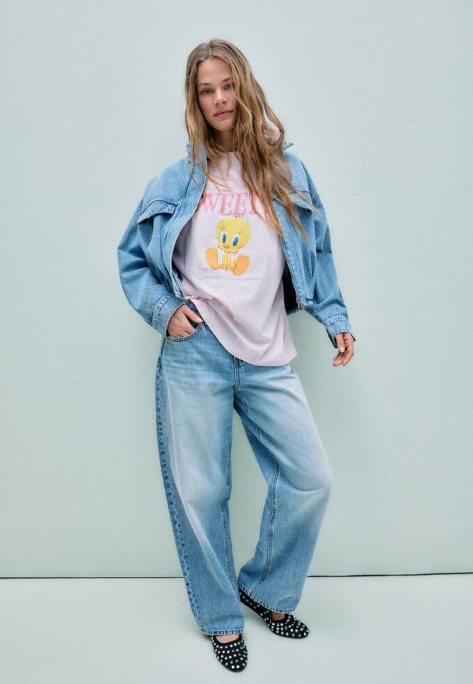 T-shirt à col rond et manches courtes Sweety