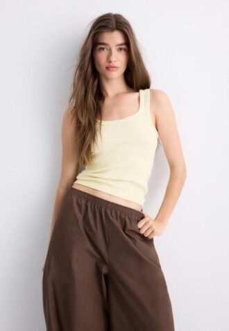 T-shirt à dos nageur côtelé