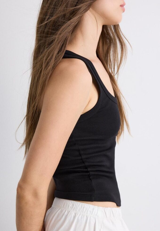 T-shirt à dos nageur côtelé