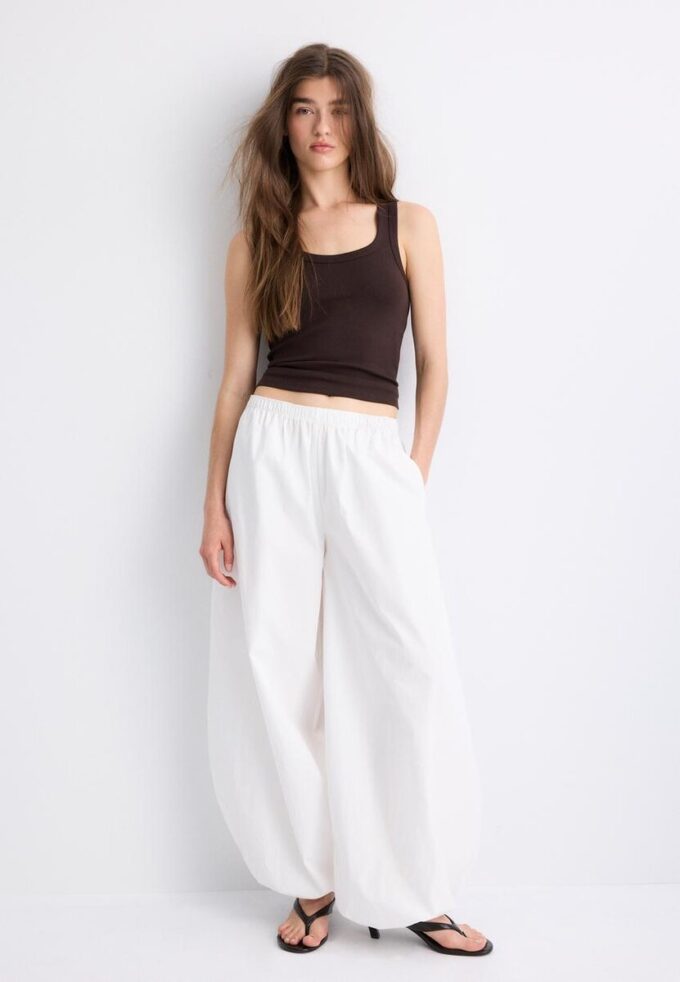 T-shirt à dos nageur côtelé