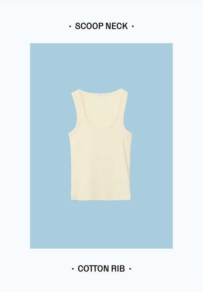 T-shirt à dos nageur côtelé