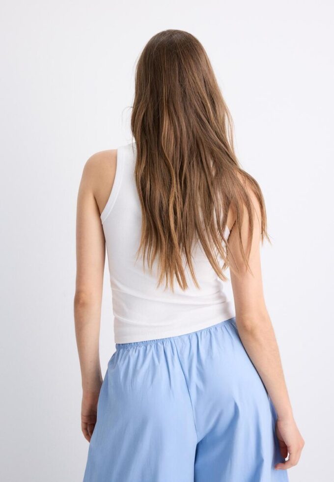 T-shirt à dos nageur côtelé