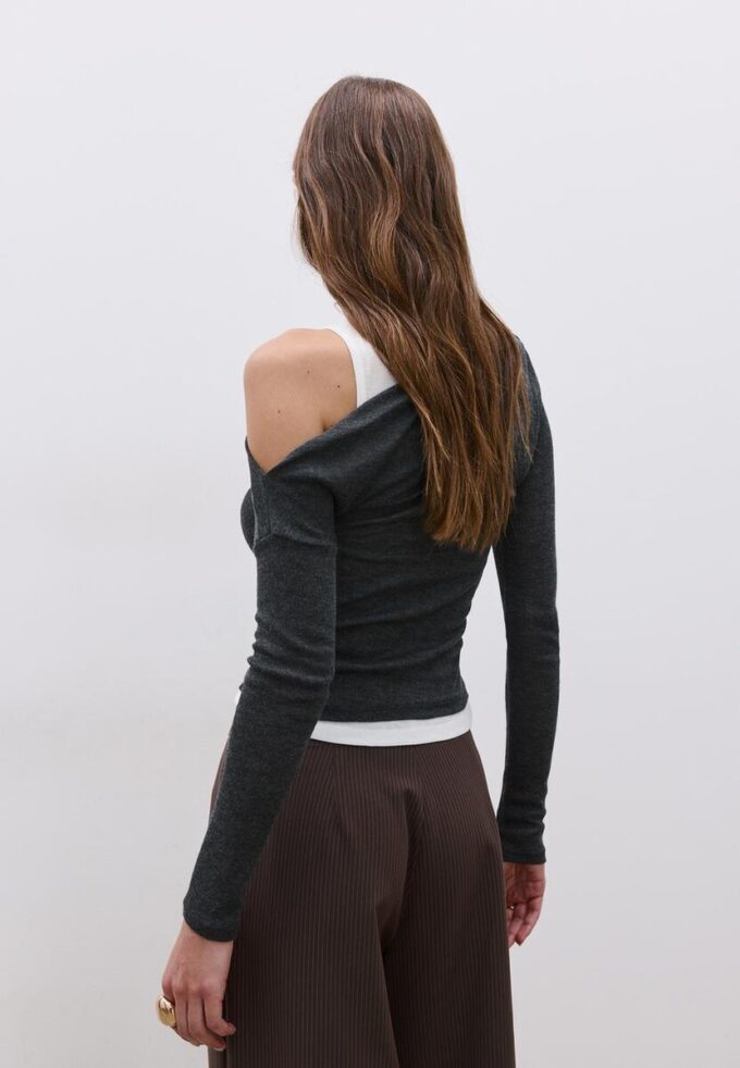 T-shirt double asymétrique