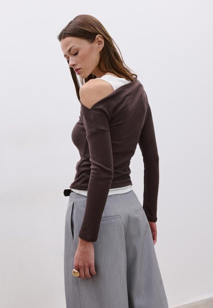 T-shirt double asymétrique