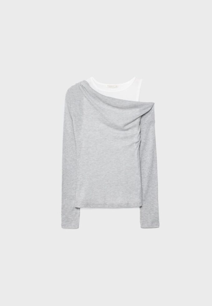 T-shirt double asymétrique