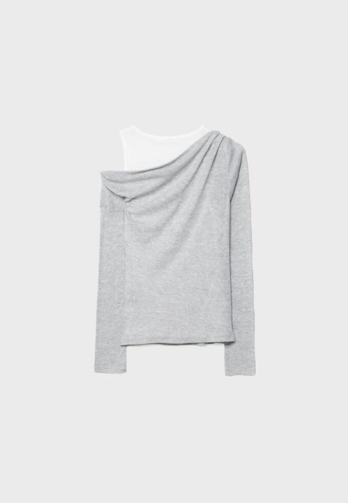 T-shirt double asymétrique