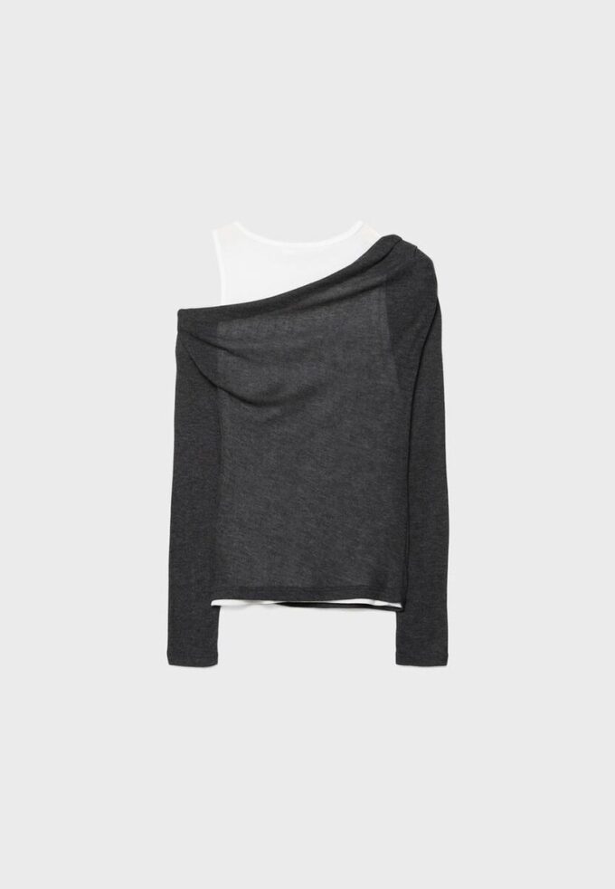 T-shirt double asymétrique