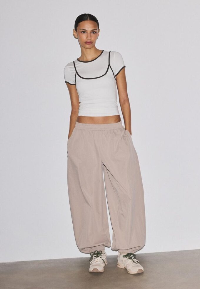 T-shirt double contraste