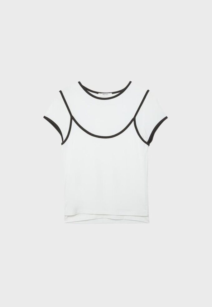 T-shirt double contraste