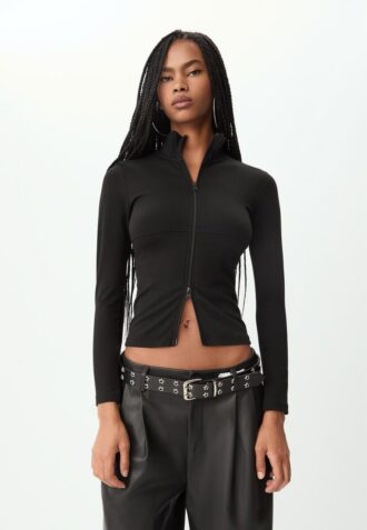 T-shirt à double fermeture éclair