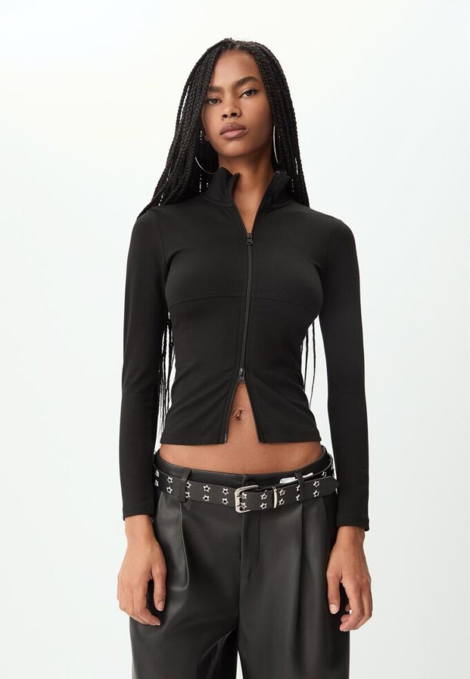 T-shirt à double fermeture éclair