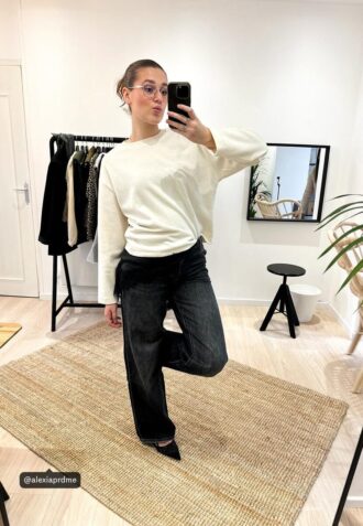 T-shirt en maille bi-matière