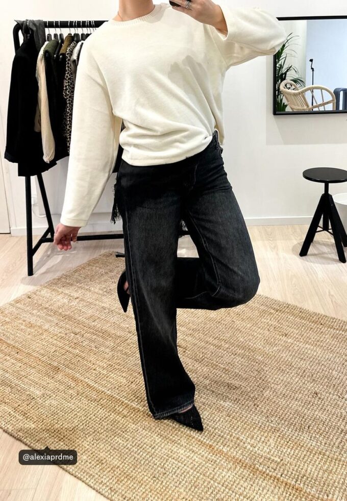 T-shirt en maille bi-matière