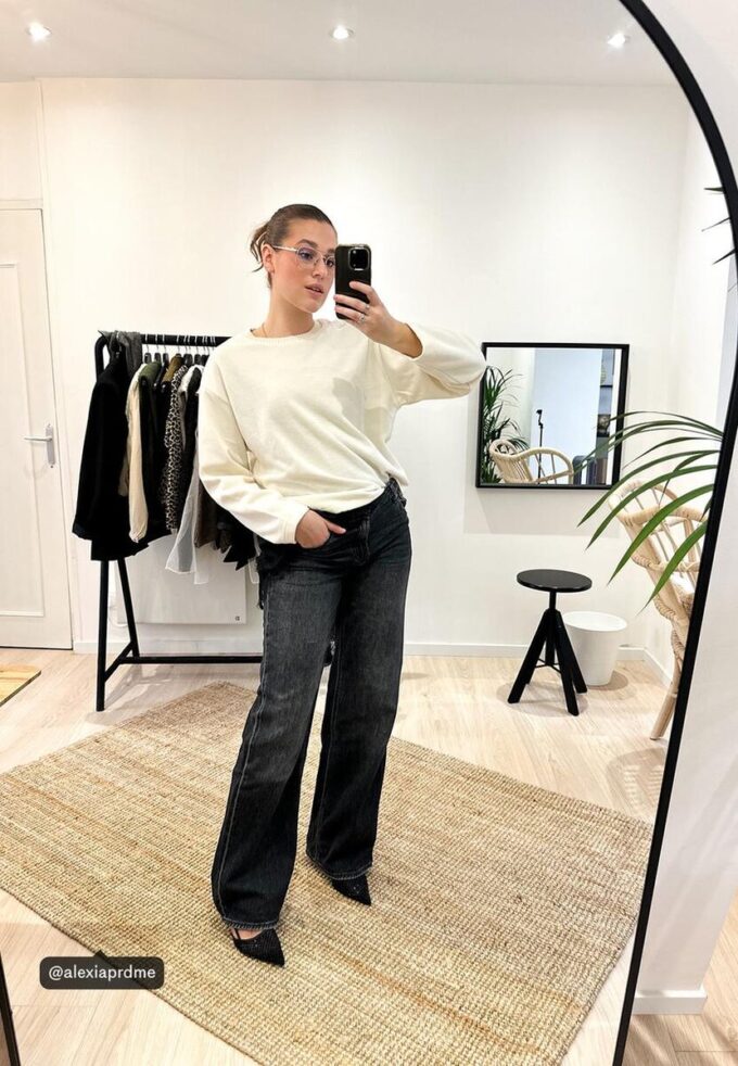 T-shirt en maille bi-matière