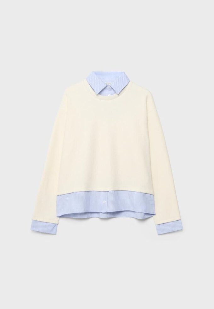 T-shirt en maille bi-matière