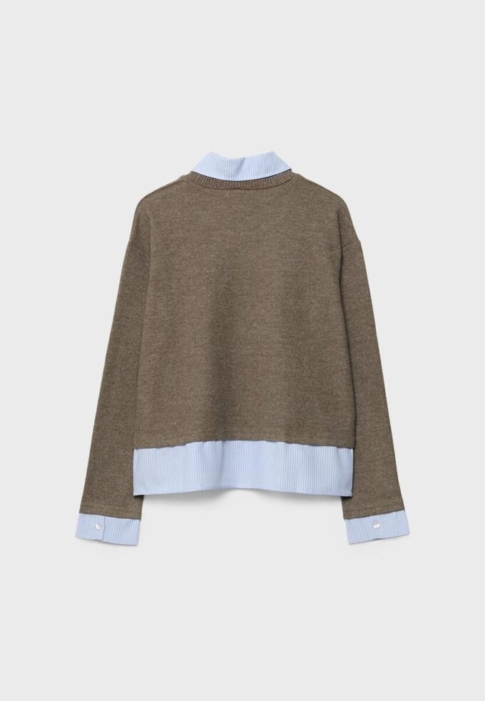 T-shirt en maille bi-matière