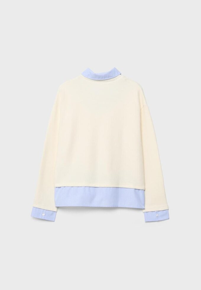 T-shirt en maille bi-matière