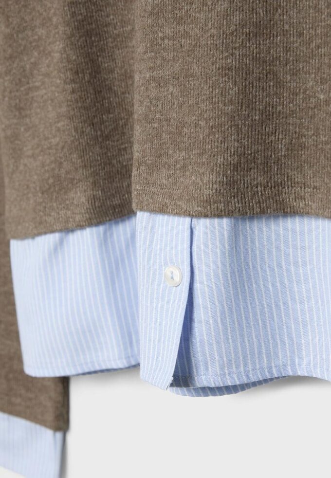 T-shirt en maille bi-matière