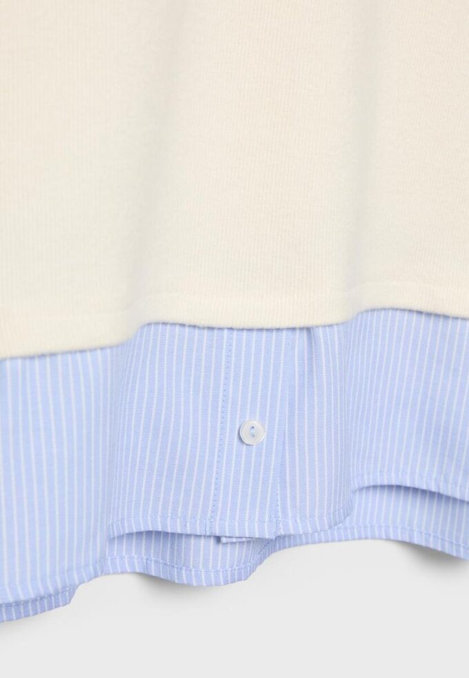 T-shirt en maille bi-matière