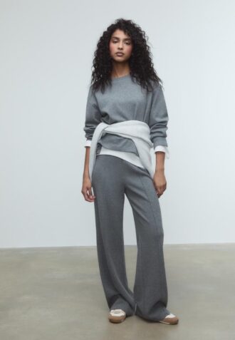 T-shirt en maille à col rond