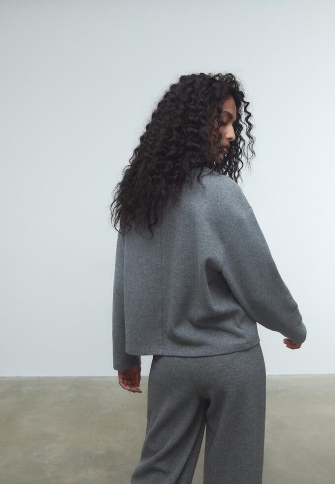 T-shirt en maille à col rond