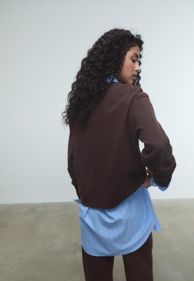 T-shirt en maille à col rond