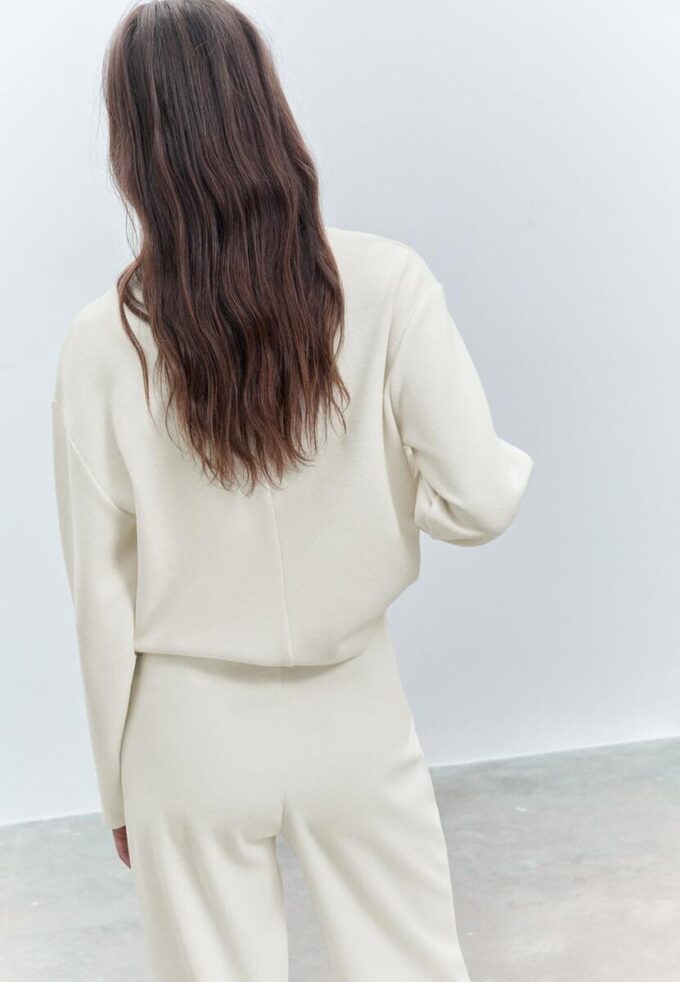 T-shirt en maille à col rond