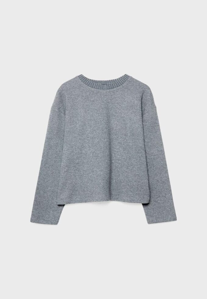 T-shirt en maille à col rond